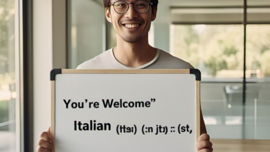 you're welcome in italian